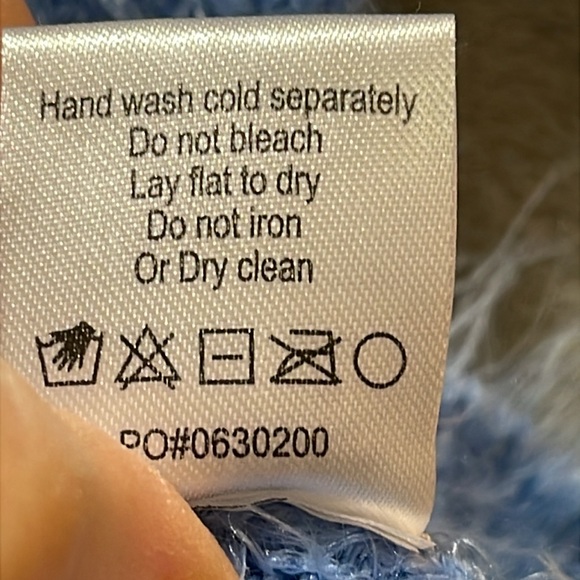 Eyelash Baby Blue Thick Show‎ me your Mumu Women Sz XXL Cozy Forever Sweater L/S - Picture 7 of 15